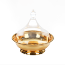Vague Golden Steel Dates Bowl Set 19.5 cm