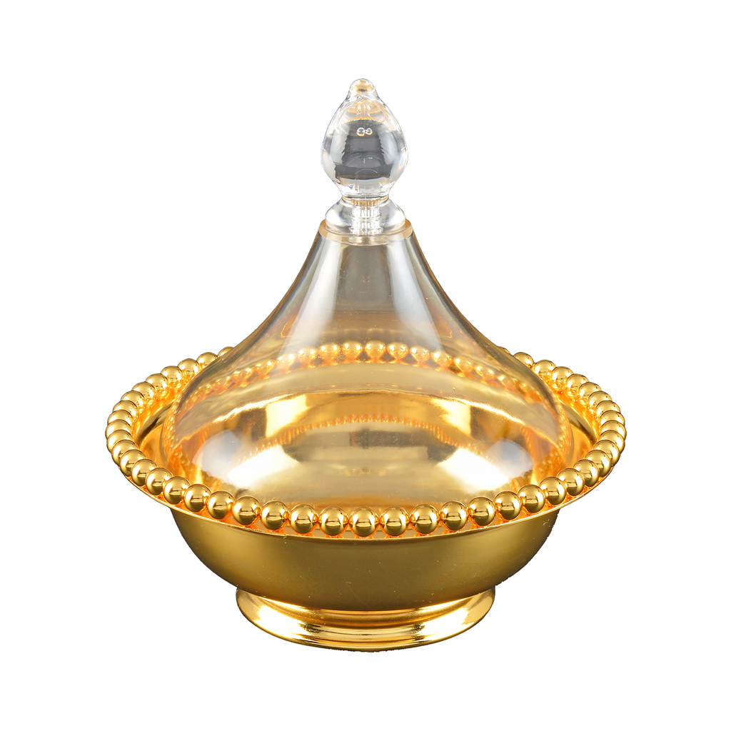 Vague Golden Steel Dates Bowl Set 15 cm