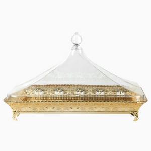 Vague Golden Rectangular Classic Steel Cake Server 42.5 cm