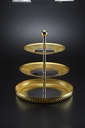 Vague Acrylic Diamond Golden 3 Tier Sweet Set Taiwan
