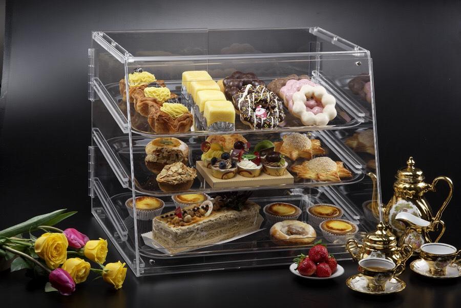 Vague Acrylic Pastry Box 3 Layers