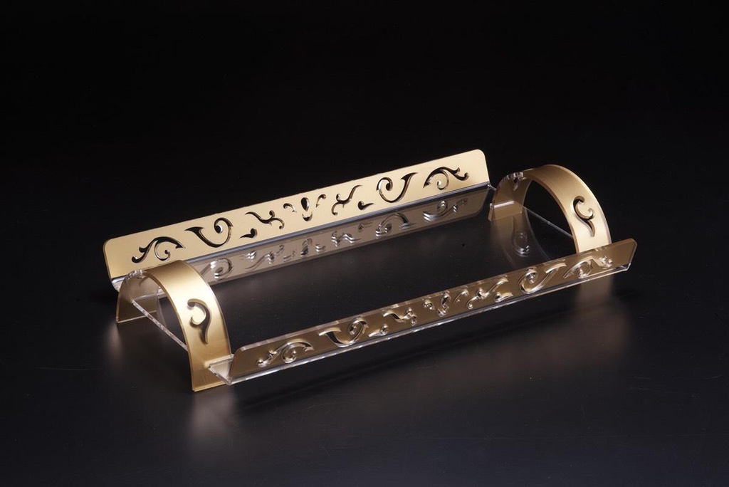 Vague Acrylic Serving Tray 59 cm Gold Design & Handle