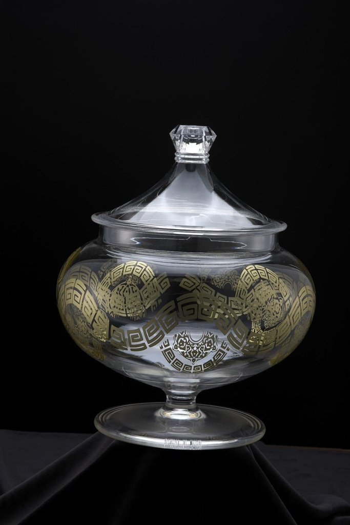 Vague Acrylic Crown Candy Box Small Gold Print