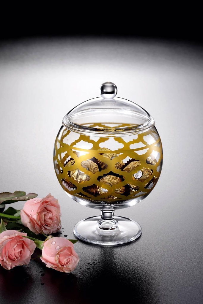 Vague Acrylic Belly Candy Box Large Gold Printing