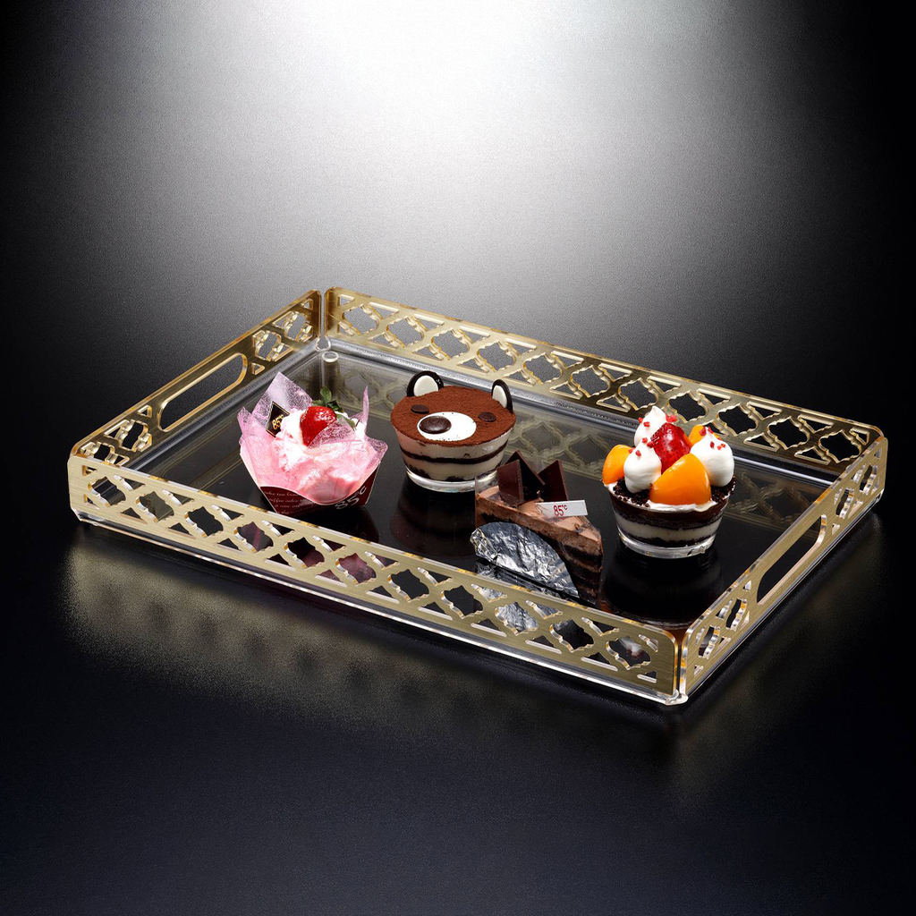 Vague Laser Tray Golden 51 cm