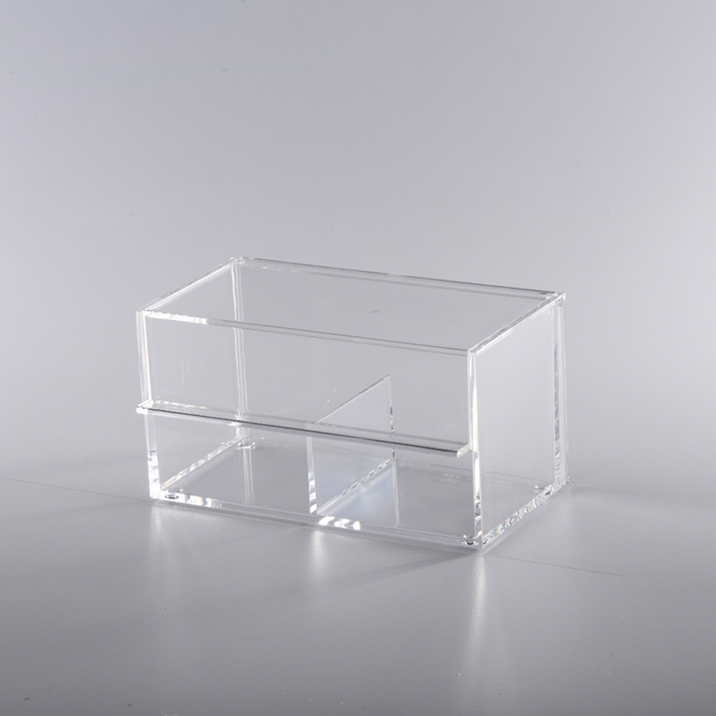 Vague Acrylic 2 Compartments Serving Tea Box