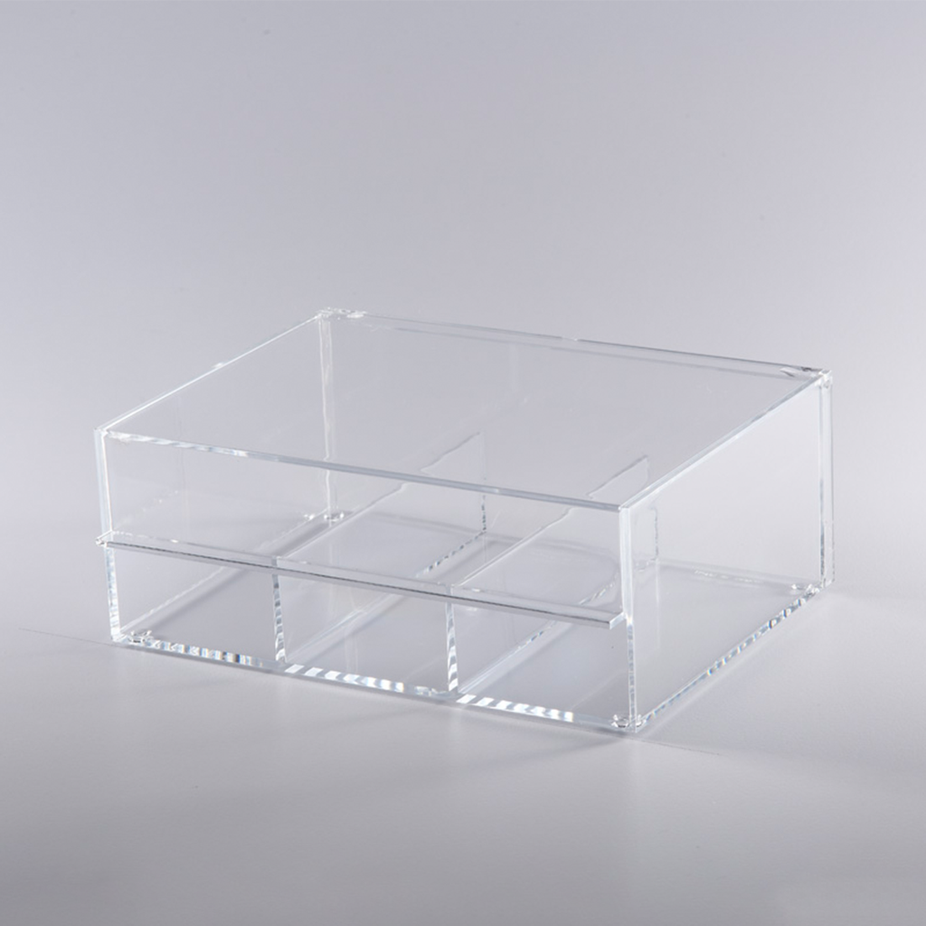 Vague Acrylic 6 Compartments Serving Tea Box