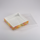 Vague Square Tulip Wooden Serving Box with Acrylic Cover 24 cm x 24 cm