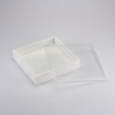 Vague Square White Wooden Serving Box with Acrylic Cover 24 cm x 24 cm