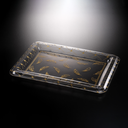 Vague Acrylic Tray/Golden leaf design