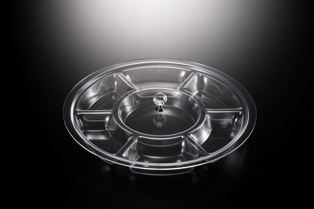 Vague Vague Acrylic Serving Tray with 7 Compartment Clear