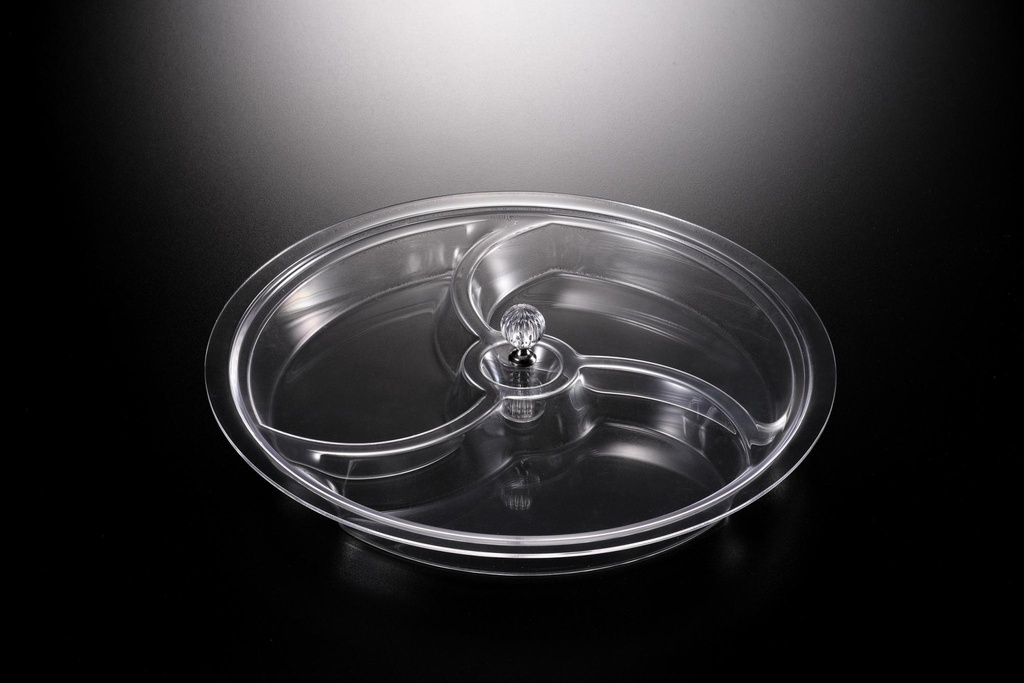 Vague Acrylic Serving Tray with 4 comp