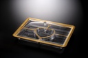 Vague Acrylic Rectangular Serving Set with Dividers
