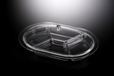 Vague Acrylic Oval Serving Set with Dividers