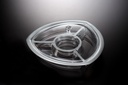 Vague Acrylic Triangle Serving Set with Dividers