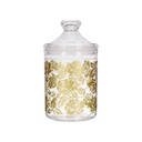 Vague Acrylic Long Clear Jar with Gold Rose Medium