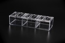 Vague Acrylic Serving 3 Compartment Set