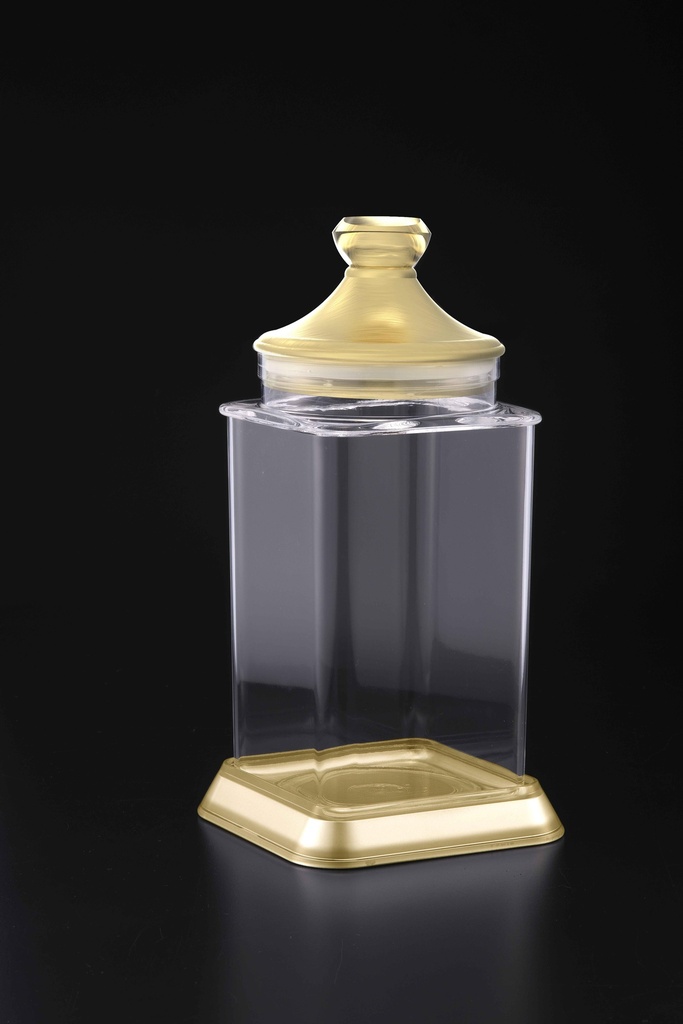 Vague Acrylic Jar Fat Belly L Color Gold