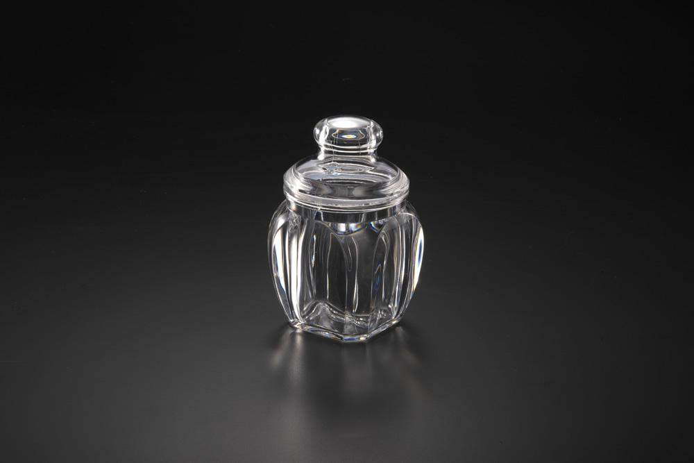 Vague Acrylic Belly Round Jar Clear S