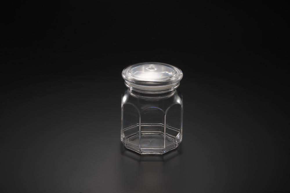 Vague Acrylic Clear Belly Jar Small