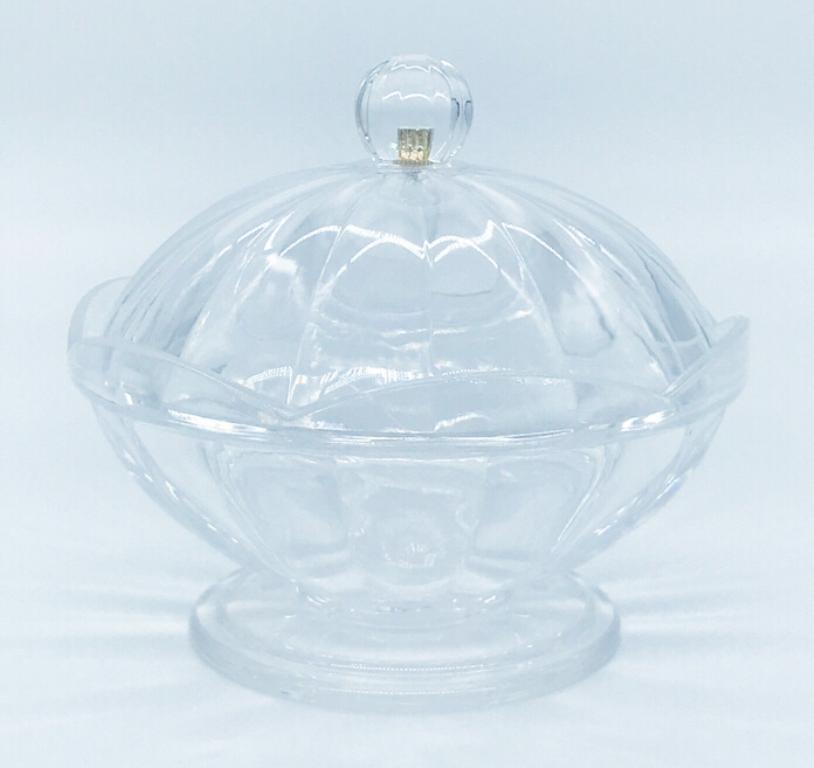 وعاء تمر أكريليك شفاف 14 سم