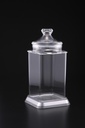 Vague Acrylic Jar Fat Belly Medium Silver