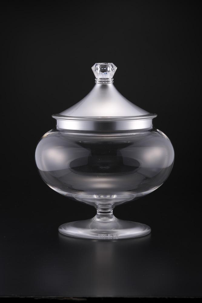 Vague Acrylic Crown Candy Box Small Silver