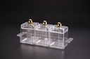 Vague Acrylic,Plastic Spice Jar 3 Pieces Set Taiwan