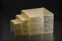 Vague Acrylic Display Cubic Set Bark Gold Lines Taiwan