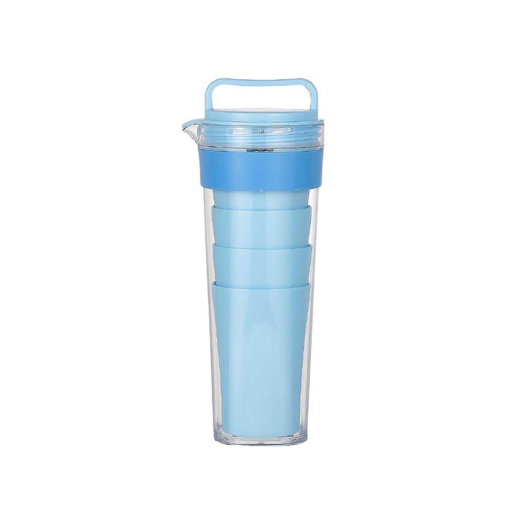 Vague Water Pitcher 1.4 Liter with 4 Cups 400 ml Set