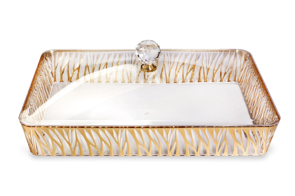 Vague Rectangular Acrylic Candy Box with Cover 31.7 cm x 21 cm