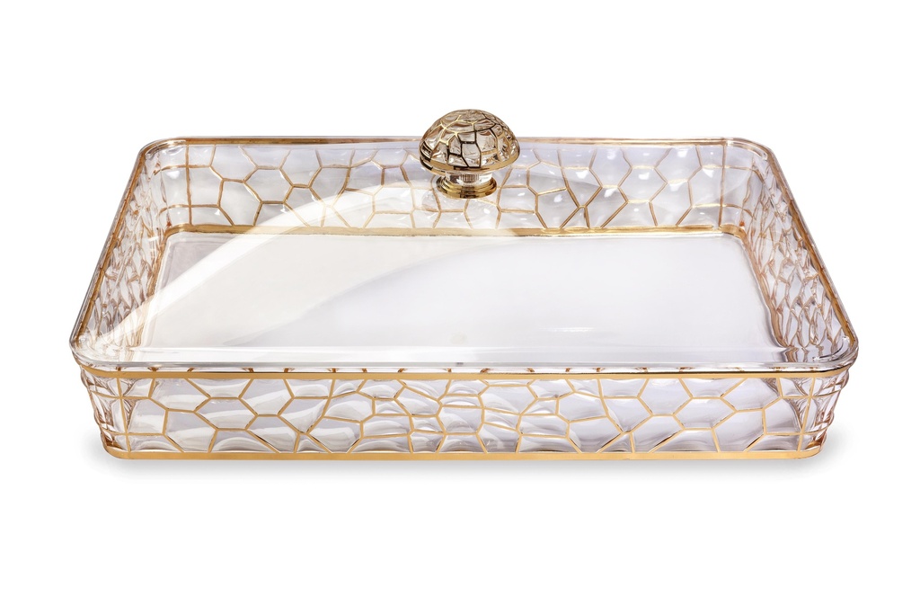 Vague Rectangular Acrylic Candy Box with Cover 31.7 cm x 21 cm