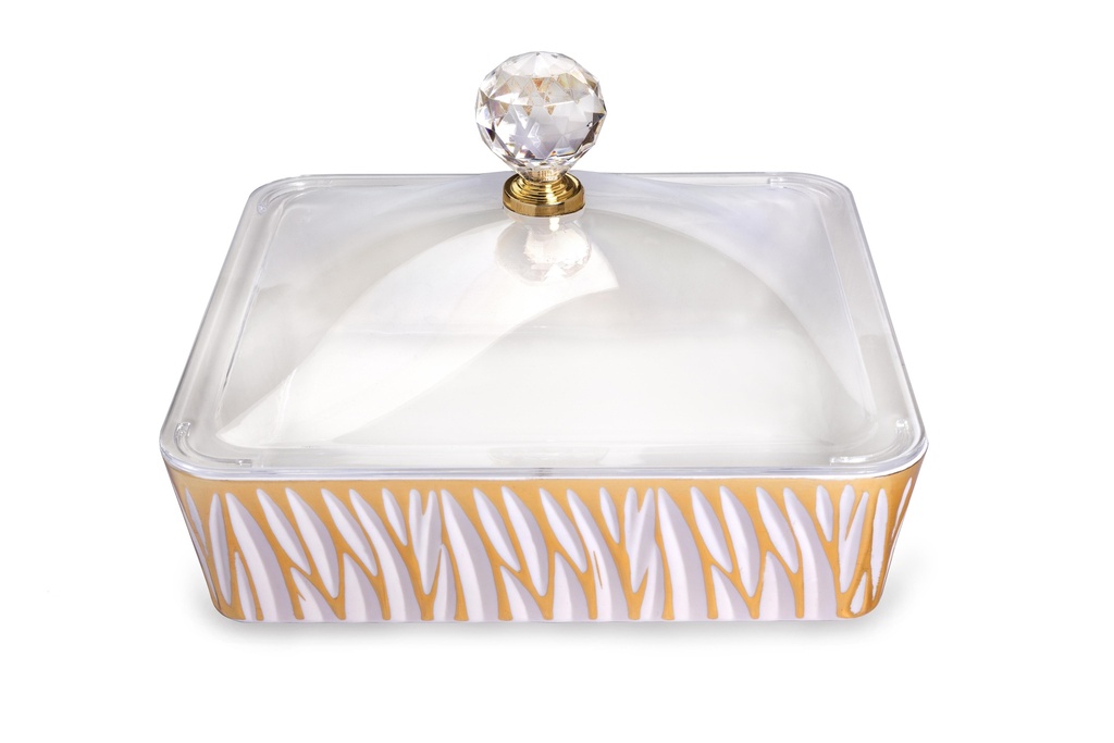Vague Square Acrylic Candy Box with Cover 27.2 cm x 27.2 cm