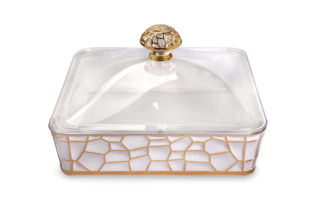 Vague Square Acrylic Candy Box with Cover 22.2 cm x 22.2 cm