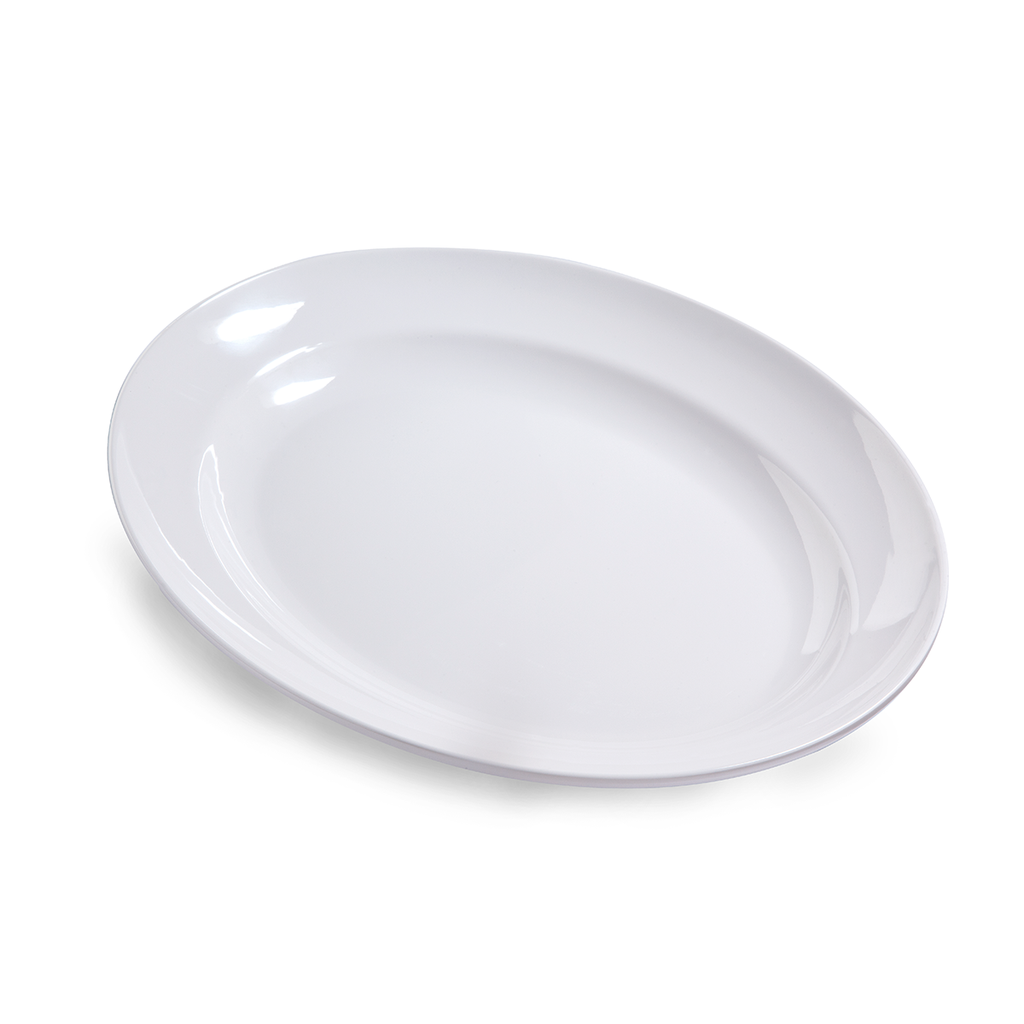 Vague Melamine Oval Plate 14"