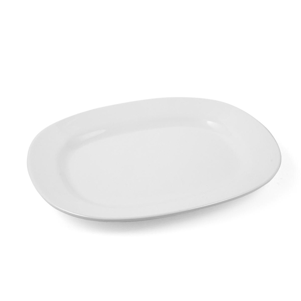 Vague Melamine Rect. Oval Plate 14"