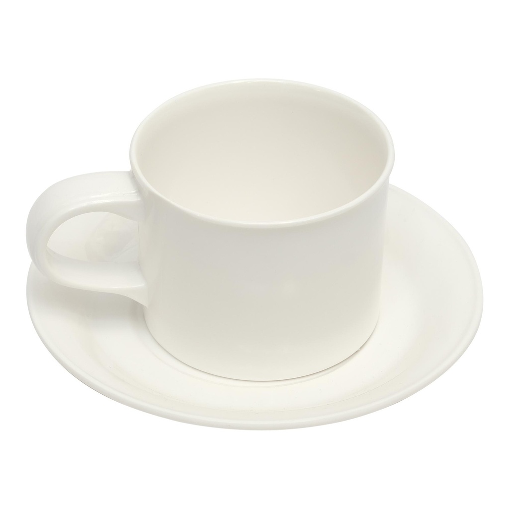 Vague Melamine Coffee Cup 3.3" with Saucer 5.9"