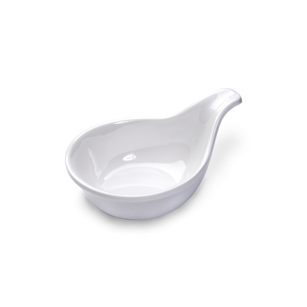 White Vague Melamine Mezze Bowl 10 cm