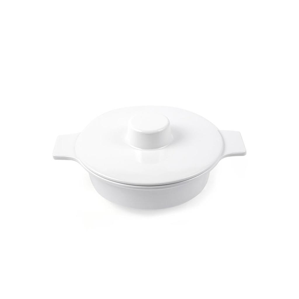 Vague Melamine Soup Bowl with Lid 14.5 cm