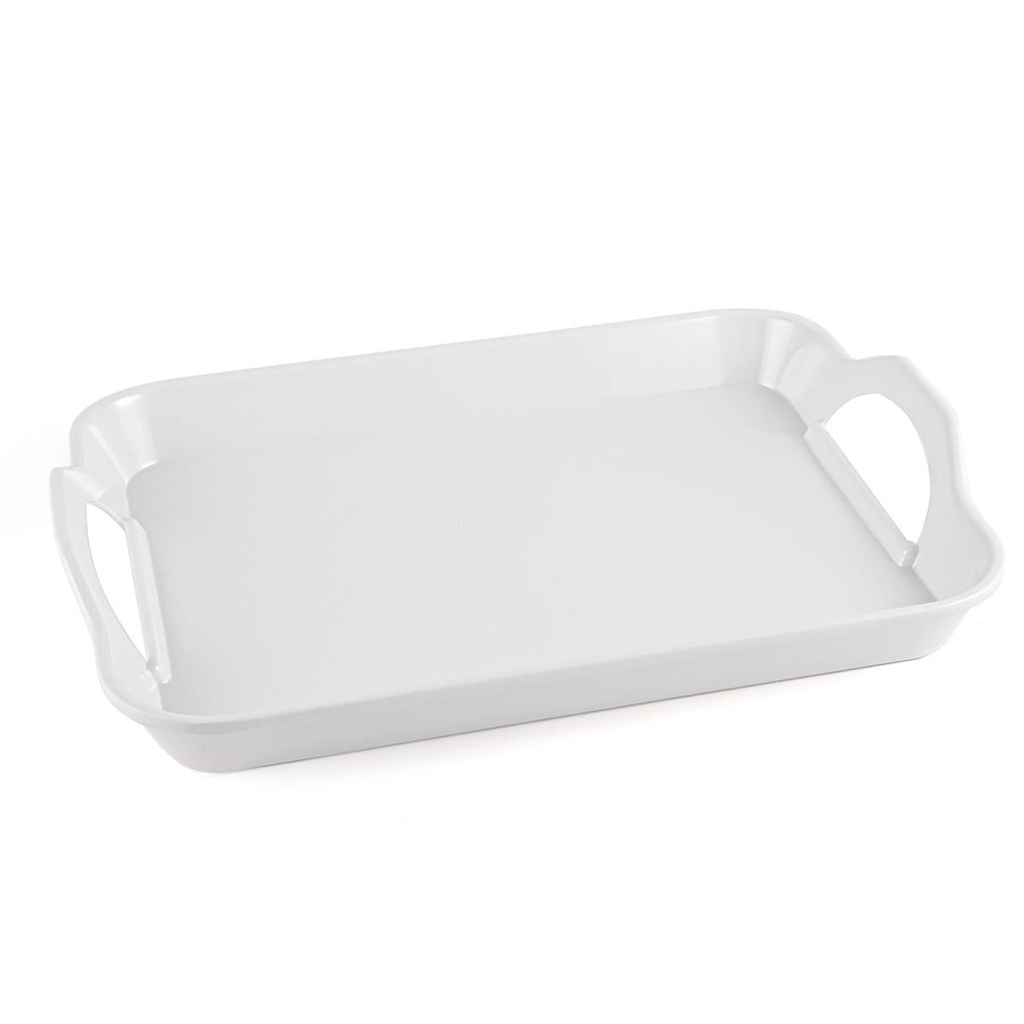 Vague Melamine Rectangular Tray with Handle 12"