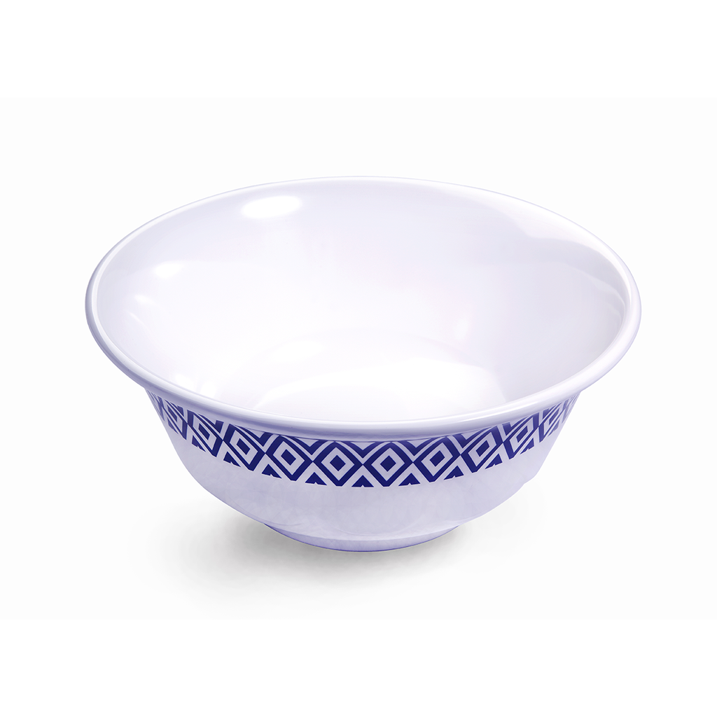 Vague Melamine Scollop Bowl 8" Blue