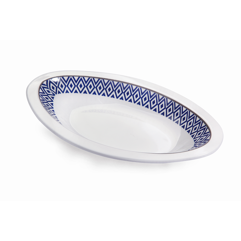 Vague Melamine Peanut Bowl 8.5" Blue