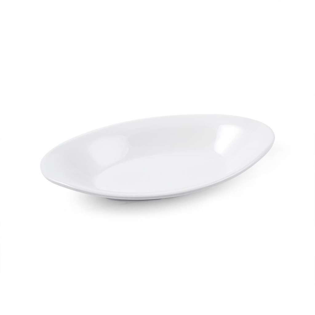 Vague Melamine Salad Oval Platter 16.5 cm