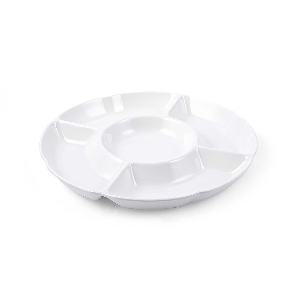 Vague Melamine Candy Box with 5 Compartment 24.3 cm