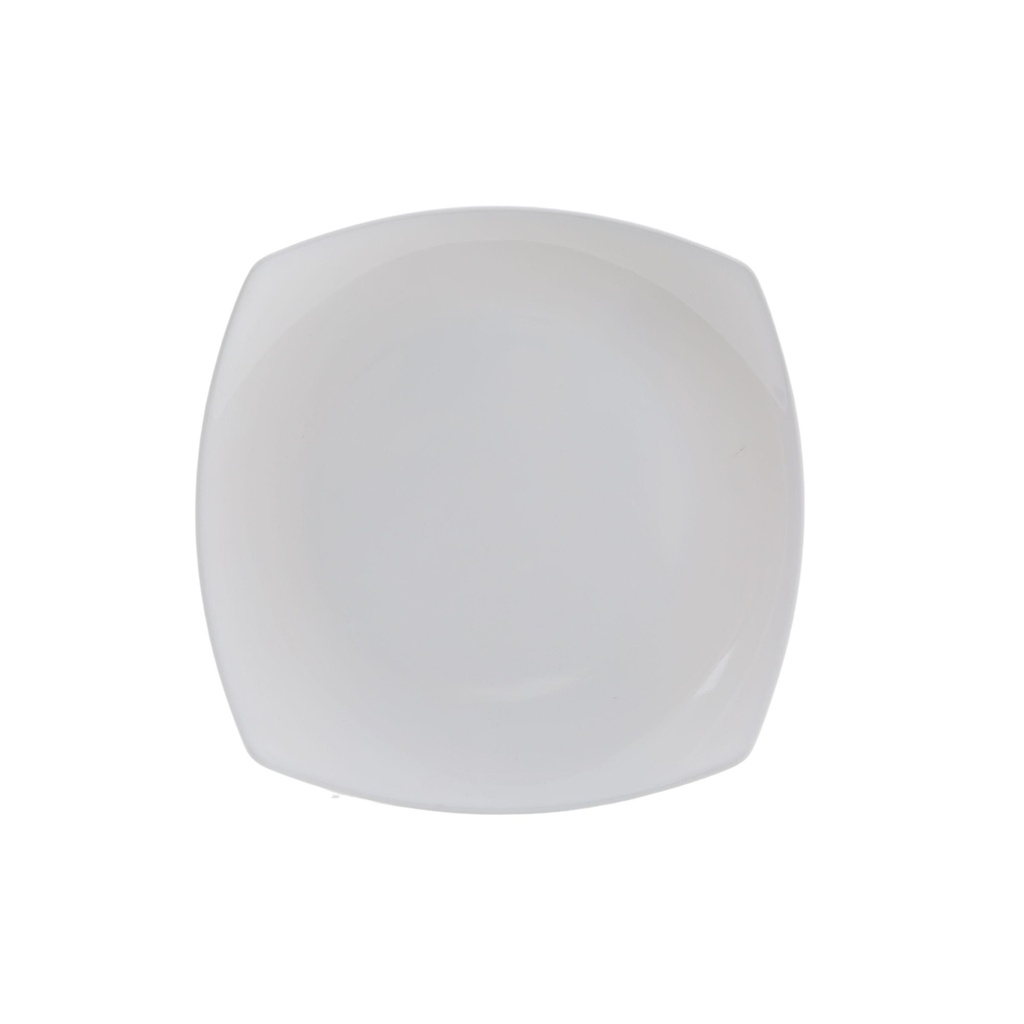 Vague White Melamine Rectangular Plate 21.5 cm x 21.5 cm