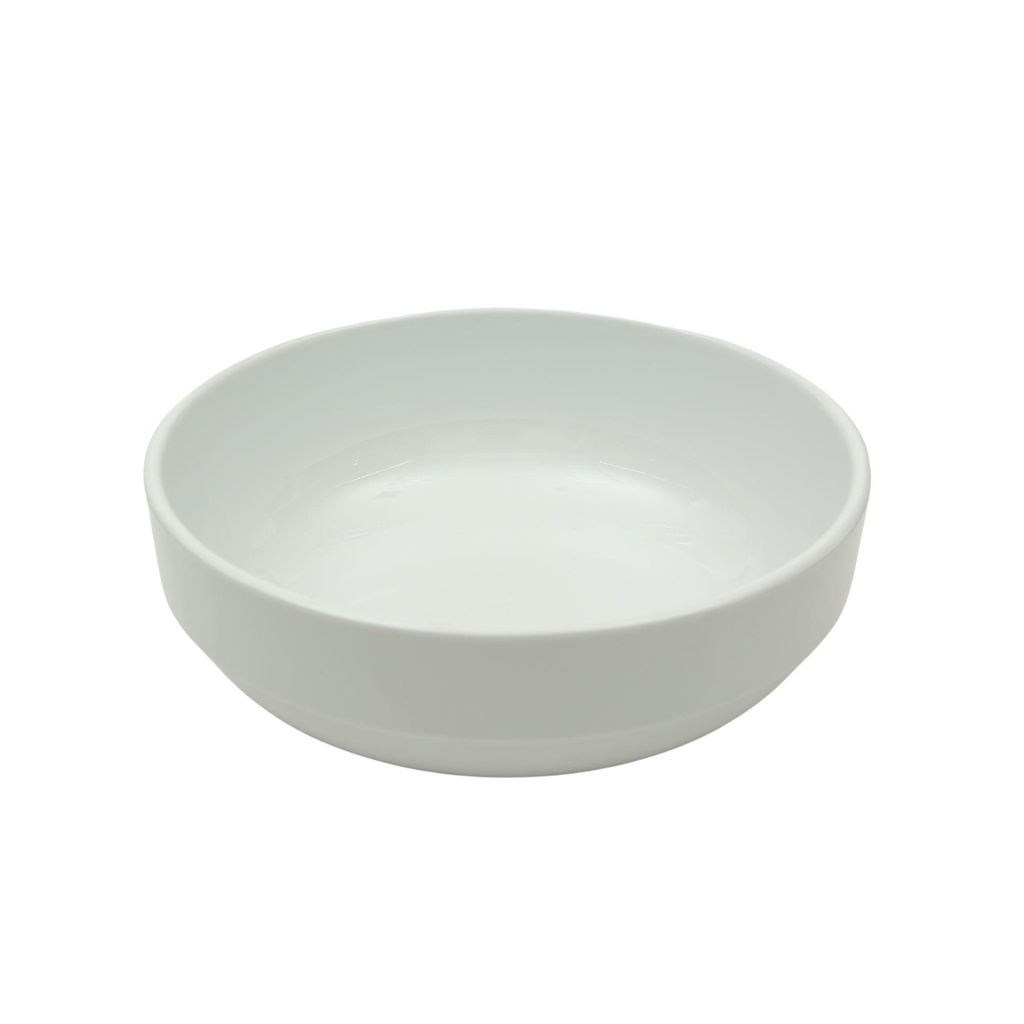 Vague White Melamine Bowl 19 cm x 6.5 cm
