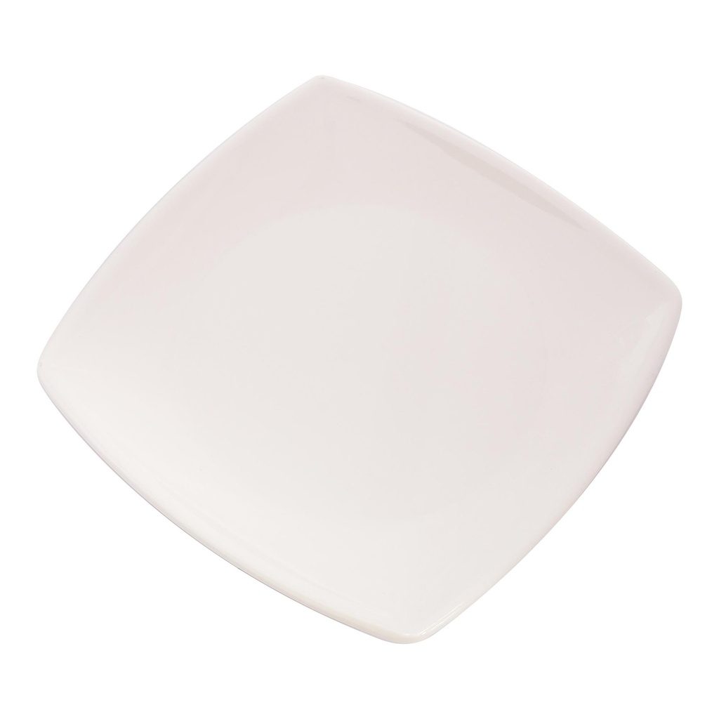 Vague White Melamine Square Plate 16.5 cm x 16.5 cm