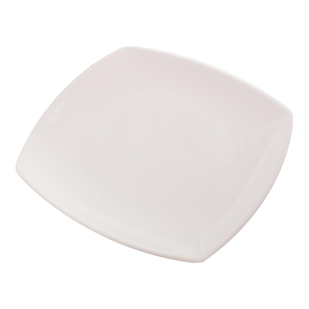 Vague White Melamine Square Plate 20.5 cm x 20.5 cm