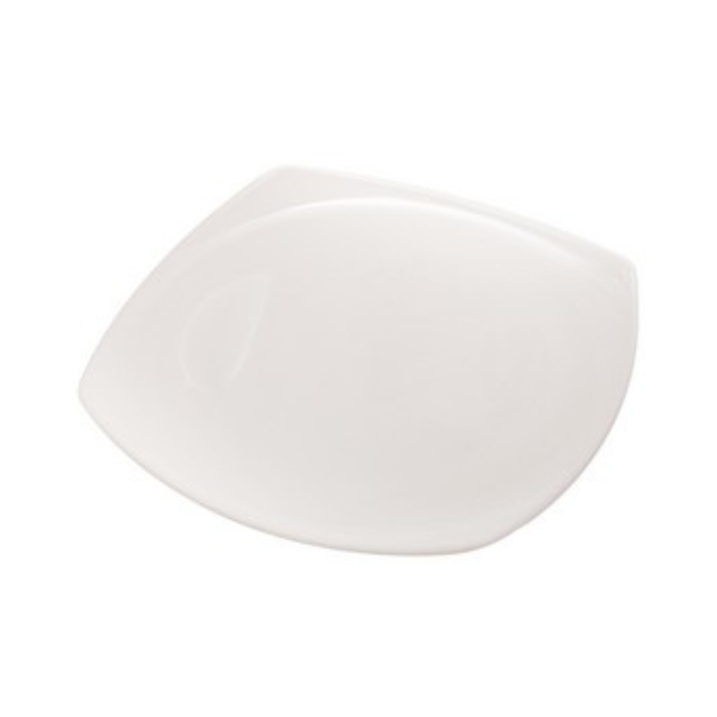 Vague White Melamine Square Plate 26.5 cm x 26.5 cm