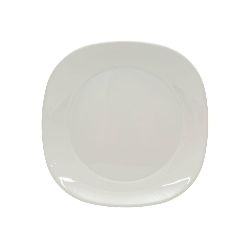 Vague White Melamine Square Plate 20 cm x 20 cm